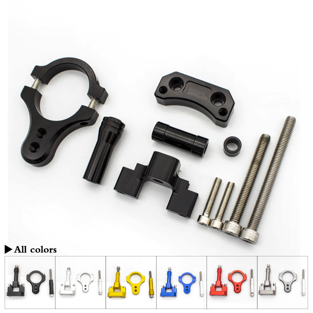 Steering Damper Stabilizer Kit Cnc - CNC Aluminiowy Amortyzator Skrętu Motocyklowy Do