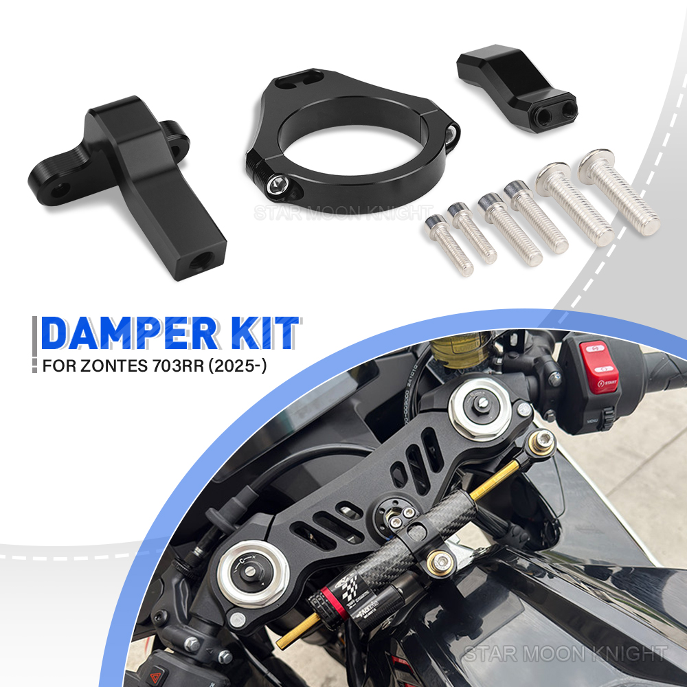 Steering Damper Stabilizer Kit Cnc - Uchwyt amortyzatora skrętu motocyklowego do ZONTES