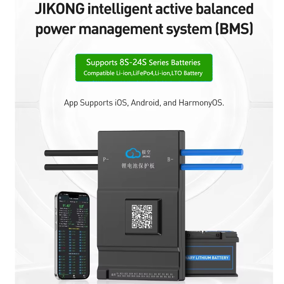 JK BMS Aktywny Balans 150A 1A  – Smart Bms 20S 72V 150A Bluetooth recenzja i cena