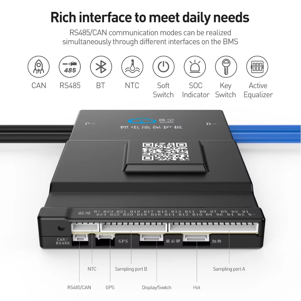 JK BMS Aktywny Balans 150A 1A  – Smart Bms 20S 72V 150A Bluetooth recenzja i cena