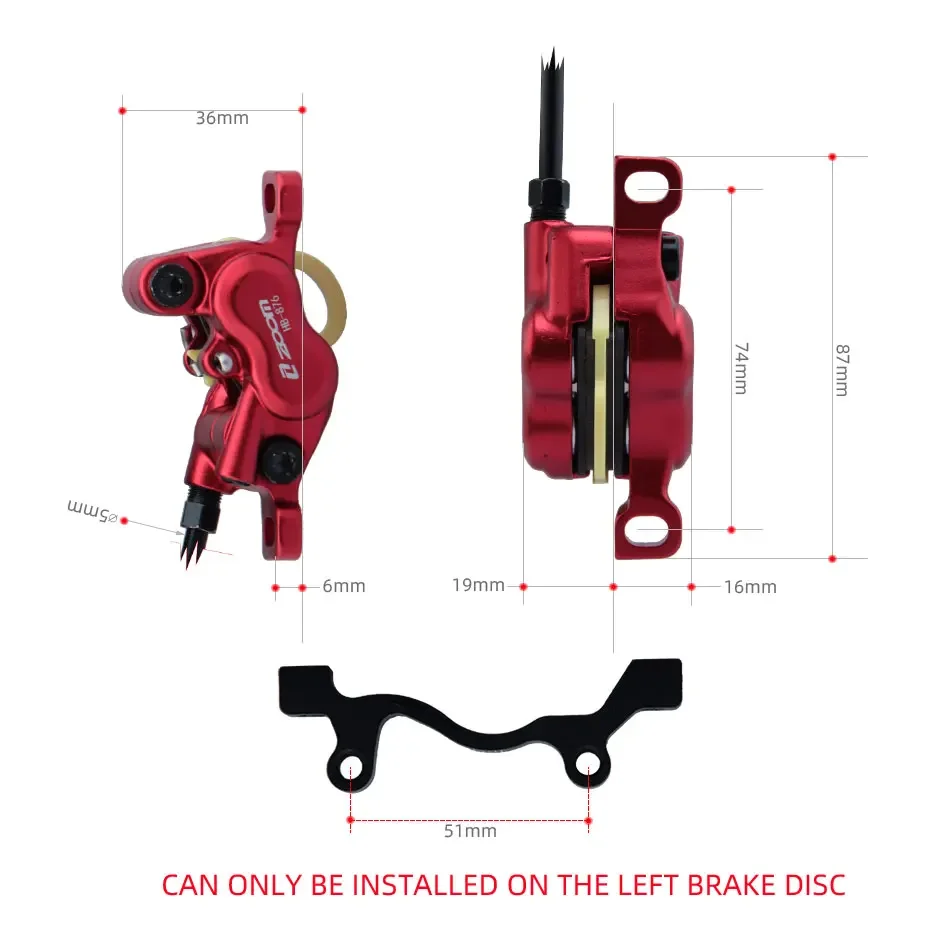 4-tłokowy HB-876E hydrauliczny – Zoom Hydraulic Brake 4 Piston E-Scooter recenzja i cena